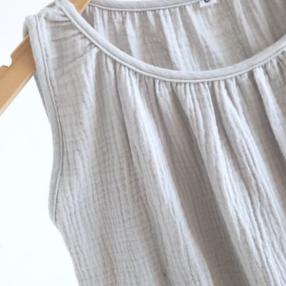Ensemble composé d'un débardeur et d'un short en tissu de coton double épaisseur - image 5