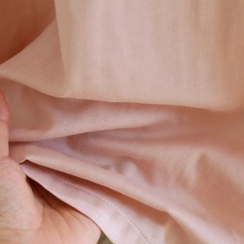 Chemise de nuit en gaze de coton à manches simples et flottantes - image 10