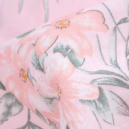 Peignoir de style kimono en gaze de coton rose à motif floral - image 7