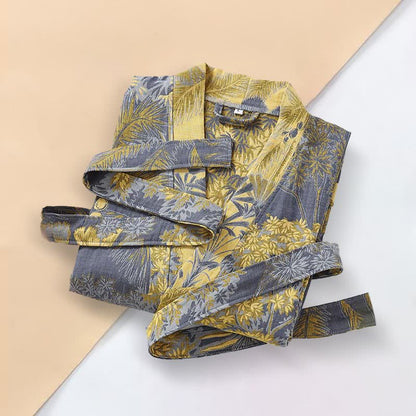 Peignoir en double gaze de coton forestier artistique - image 1