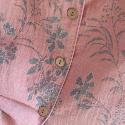 Ensemble pyjama en pur coton à motif de branches et de fleurs - image 9