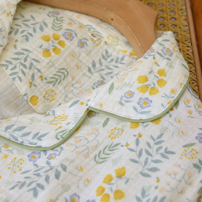 Ensemble pyjama tulipe et feuille en gaze de coton - image 3