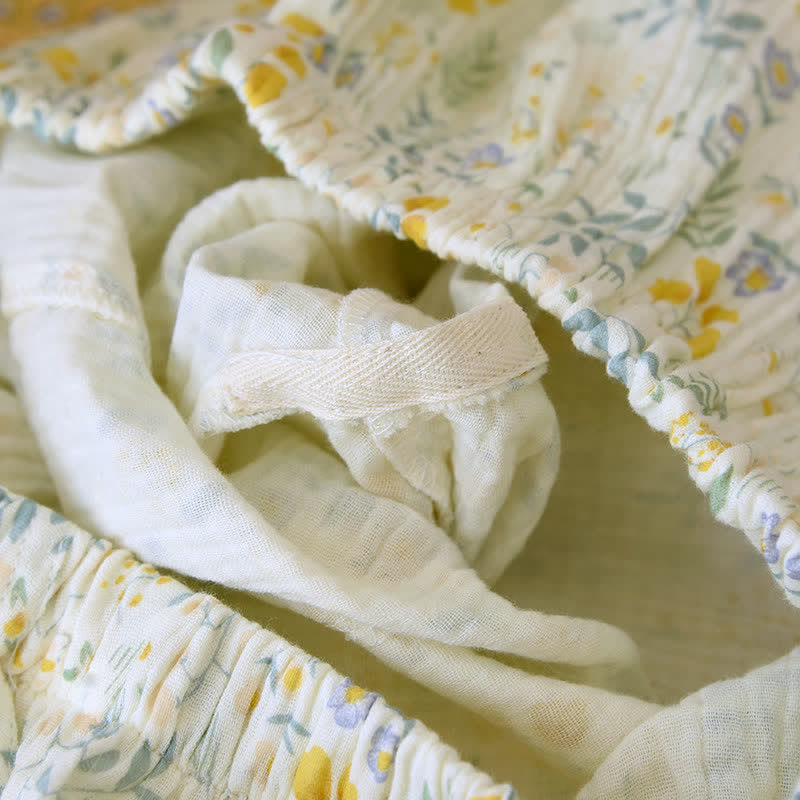 Ensemble pyjama tulipe et feuille en gaze de coton - image 10