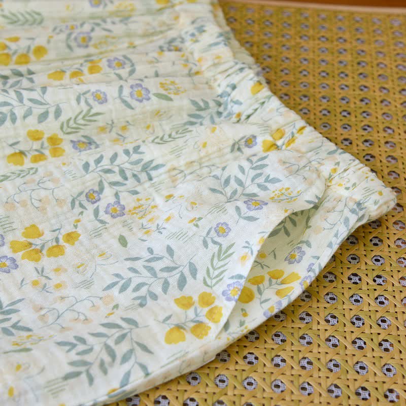 Ensemble pyjama tulipe et feuille en gaze de coton - image 8