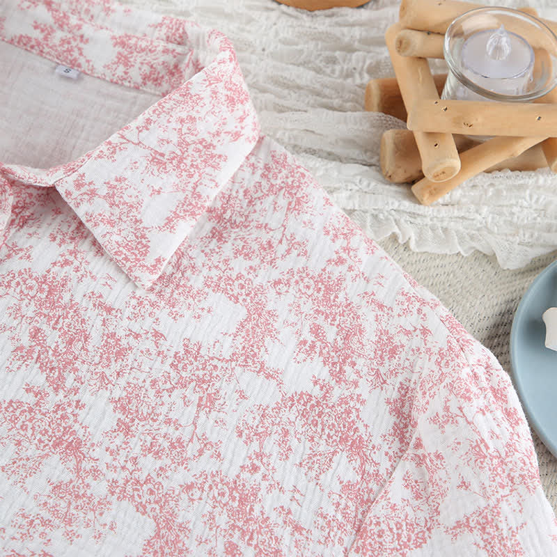 Ensemble pyjama en coton de style abstrait - image 9
