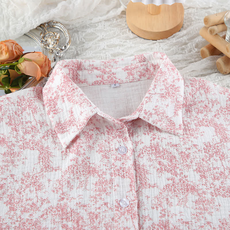 Ensemble pyjama en coton de style abstrait - image 8