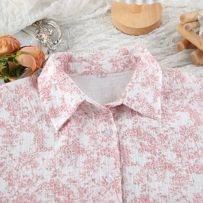 Ensemble pyjama en coton de style abstrait - image 8