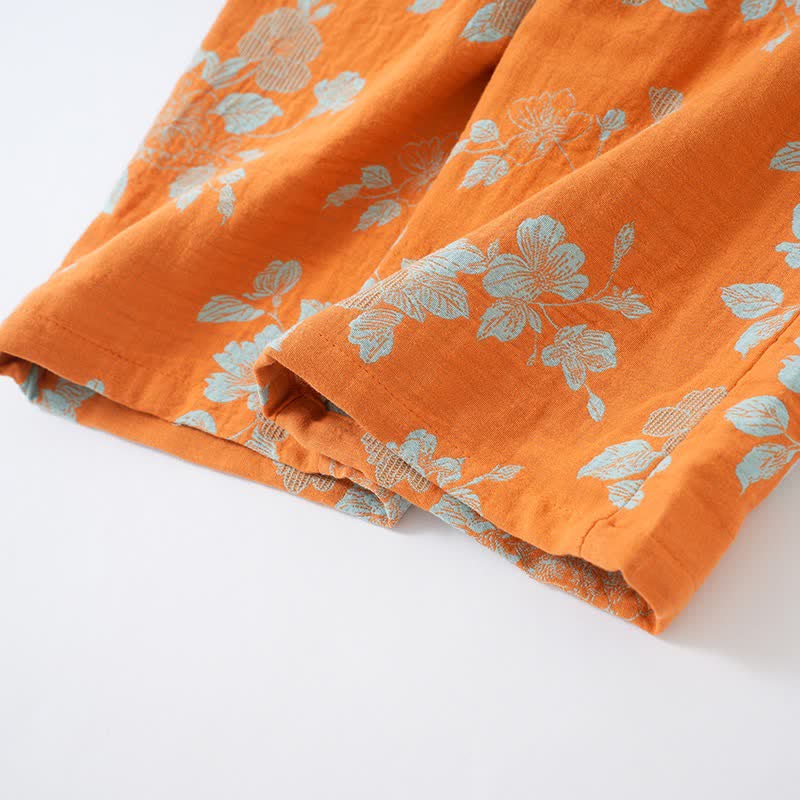 Pyjama vintage en coton à motifs floraux asiatiques - image 8