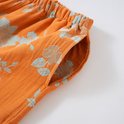 Pyjama vintage en coton à motifs floraux asiatiques - image 7