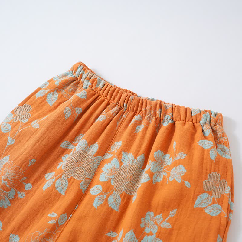 Pyjama vintage en coton à motifs floraux asiatiques - image 6