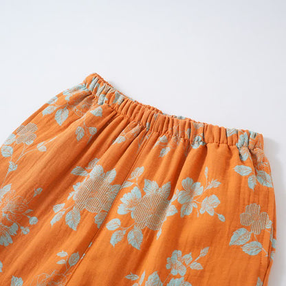 Pyjama vintage en coton à motifs floraux asiatiques - image 6