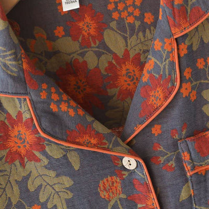 Pyjama en gaze de coton d'inspiration vintage avec un motif floral - image 5