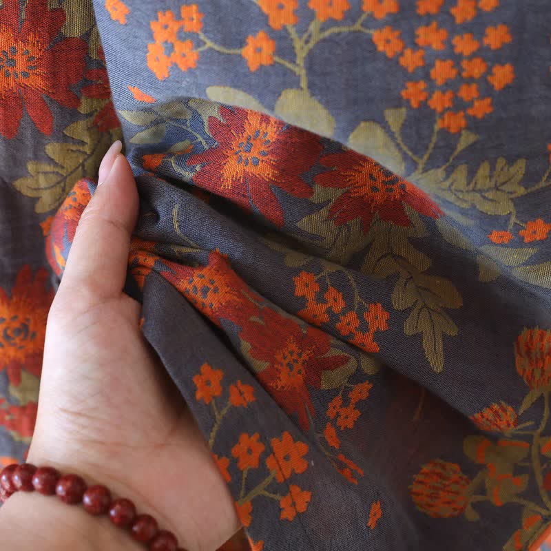 Pyjama en gaze de coton d'inspiration vintage avec un motif floral - image 14