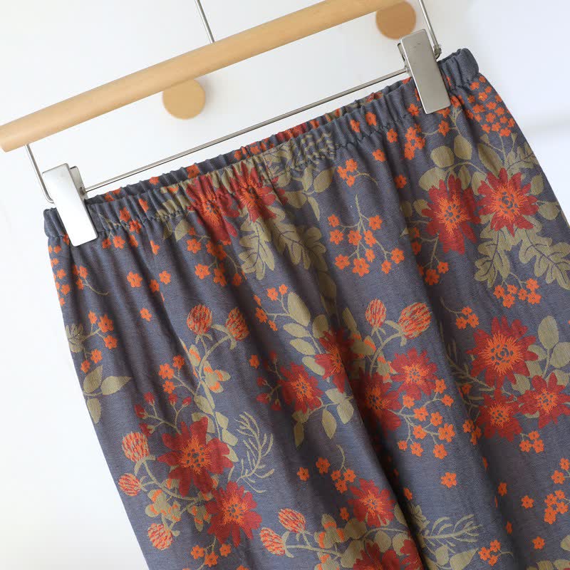 Pyjama en gaze de coton d'inspiration vintage avec un motif floral - image 11