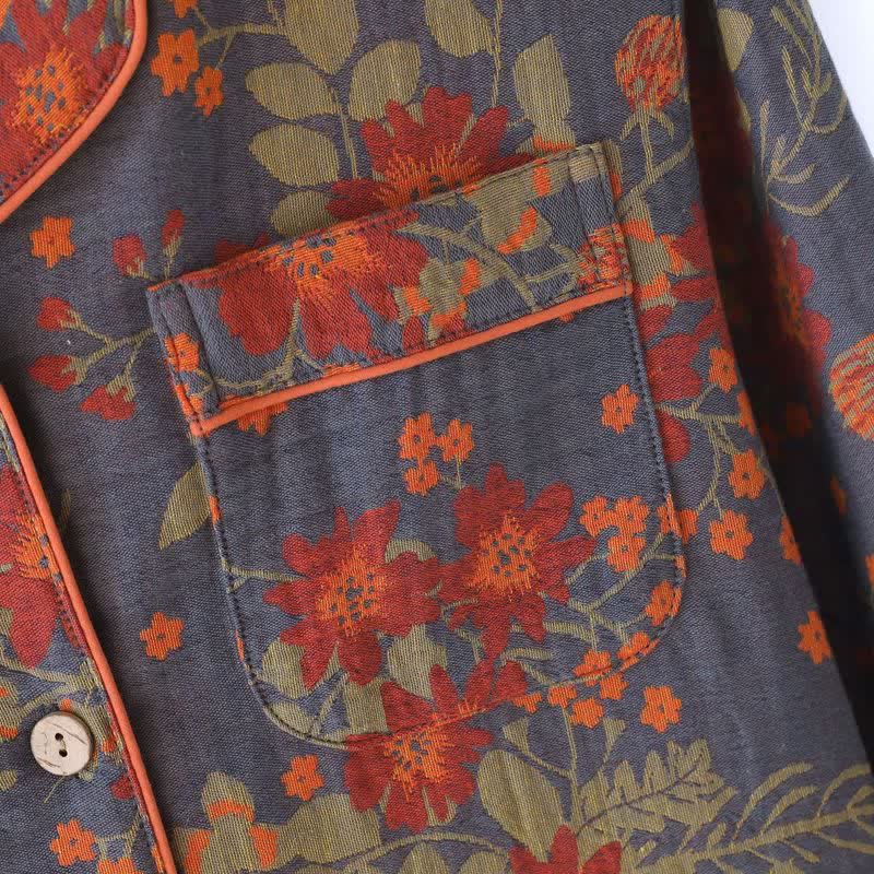 Pyjama en gaze de coton d'inspiration vintage avec un motif floral - image 6
