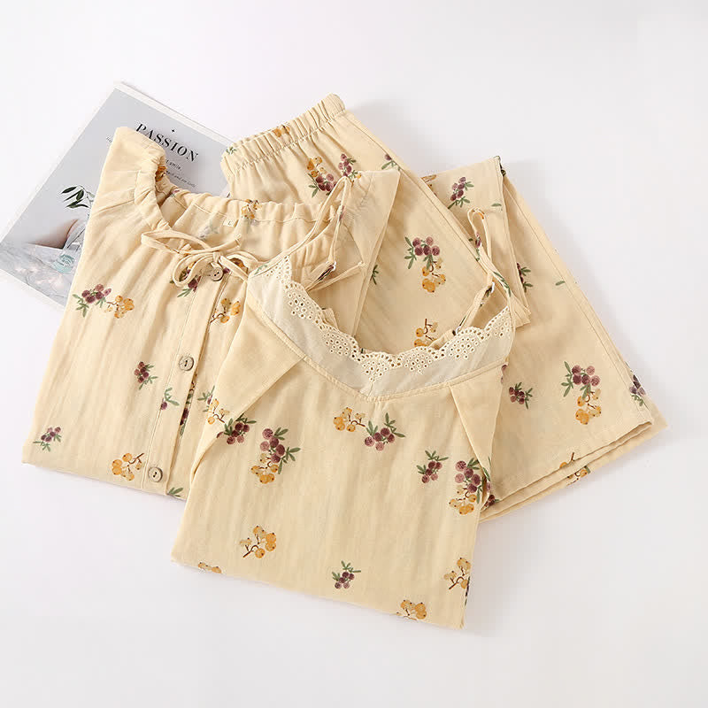 Ensemble pyjama en coton à imprimé nèfle (3 pièces) - image 2