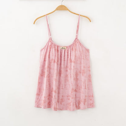 Ensemble de nuit en coton d'inspiration artistique, évoquant l'aquarelle : débardeur et pantalon - image 2