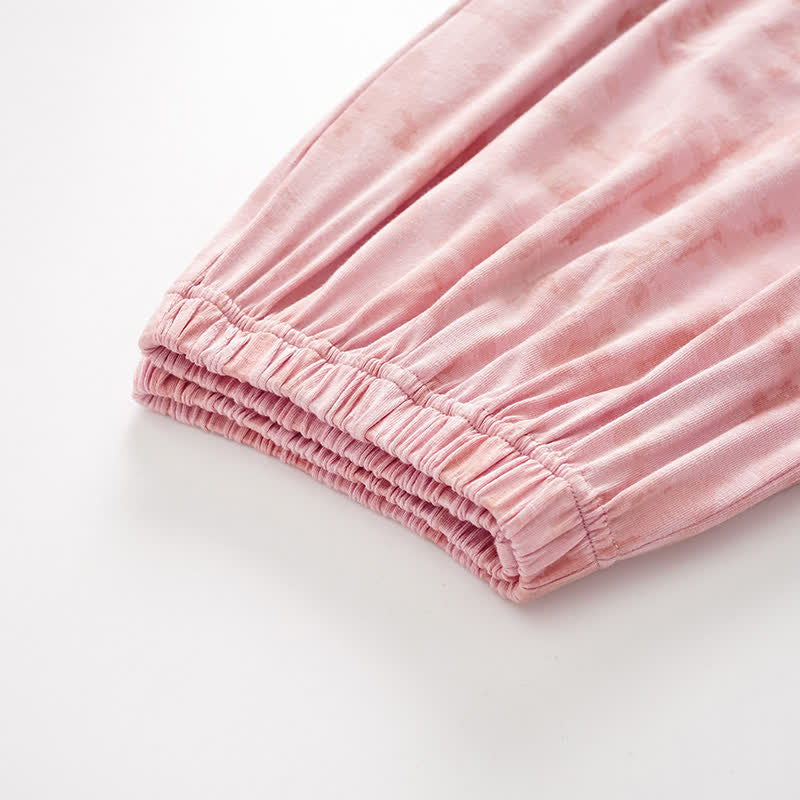Ensemble de nuit en coton d'inspiration artistique, évoquant l'aquarelle : débardeur et pantalon - image 9