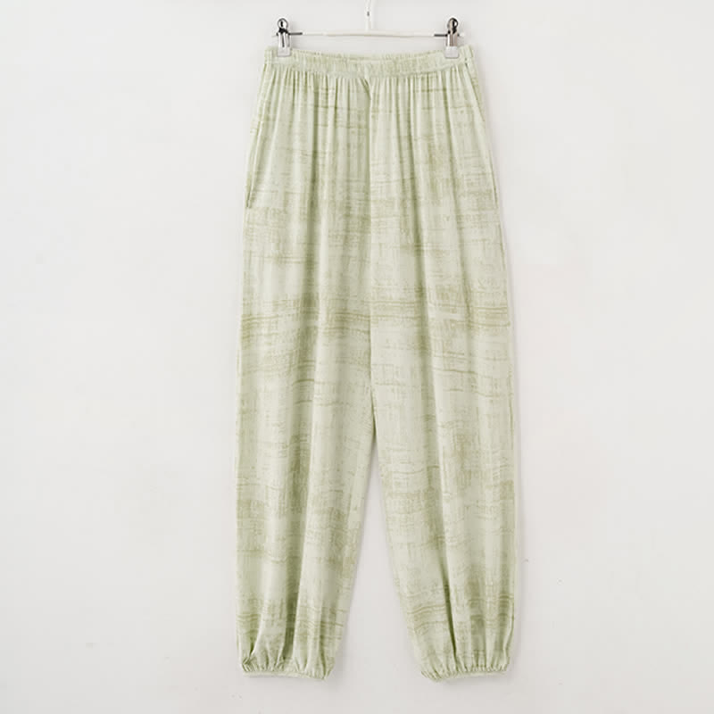 Ensemble de nuit en coton d'inspiration artistique, évoquant l'aquarelle : débardeur et pantalon - image 14