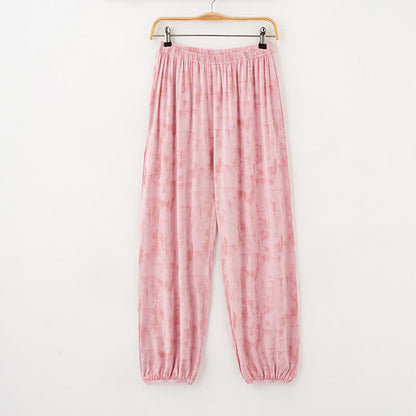 Ensemble de nuit en coton d'inspiration artistique, évoquant l'aquarelle : débardeur et pantalon - image 3