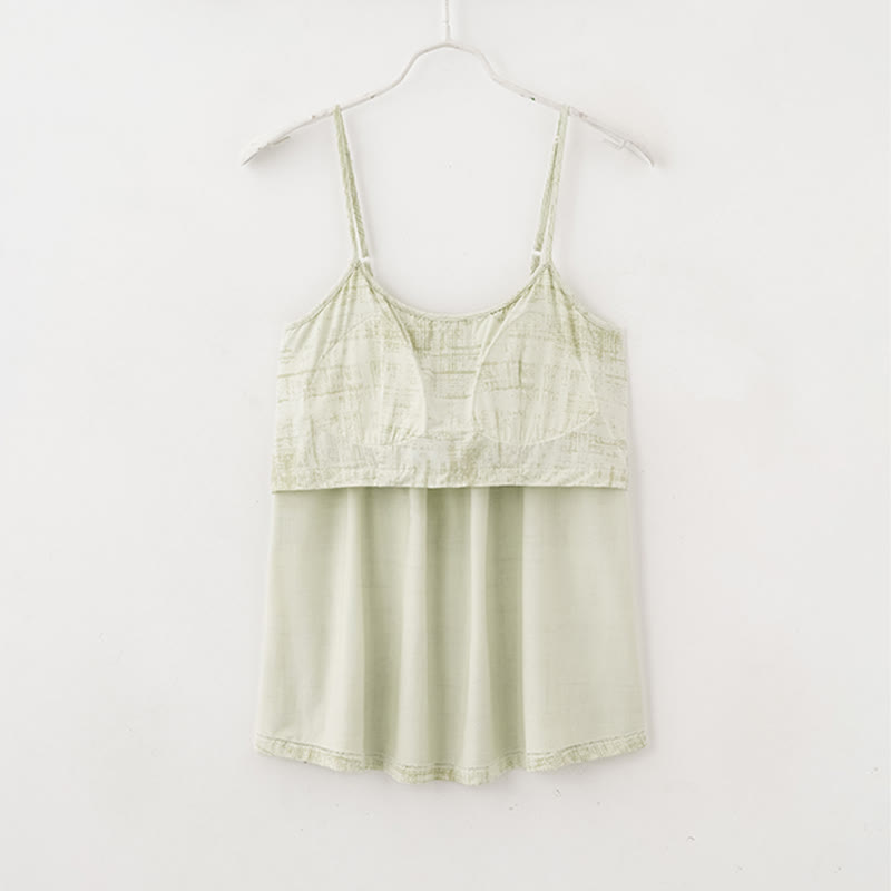 Ensemble de nuit en coton d'inspiration artistique, évoquant l'aquarelle : débardeur et pantalon - image 13