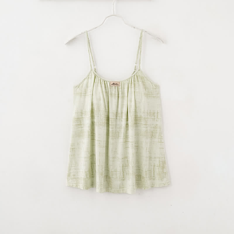 Ensemble de nuit en coton d'inspiration artistique, évoquant l'aquarelle : débardeur et pantalon - image 12