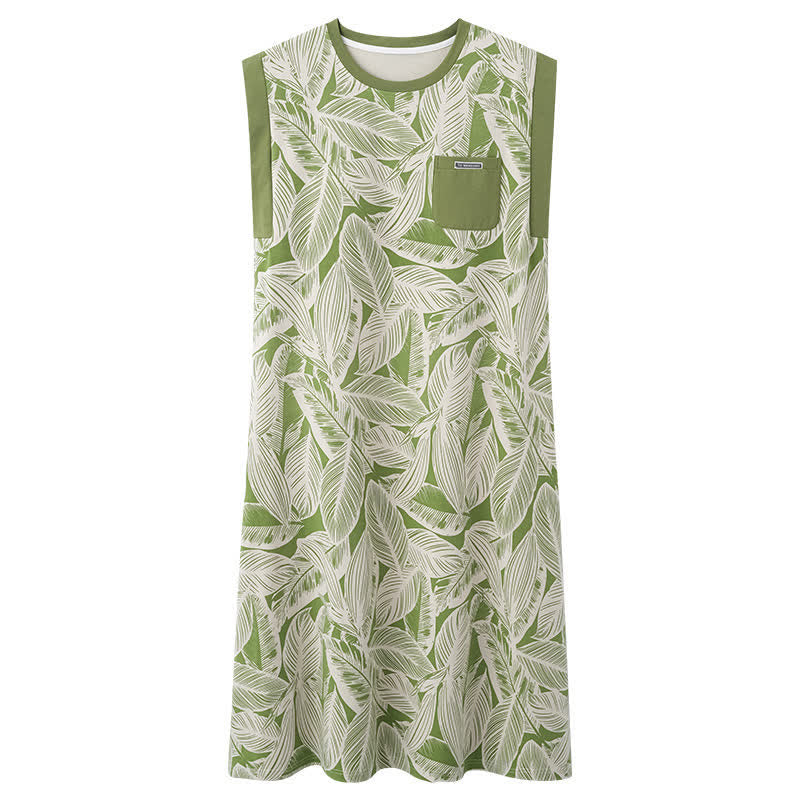 Robe d'intérieur sans manches en coton botanique - image 7