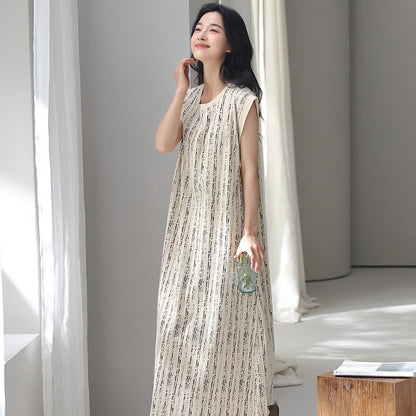 Chemise de nuit sans manches en coton style Artistic Line - image 2