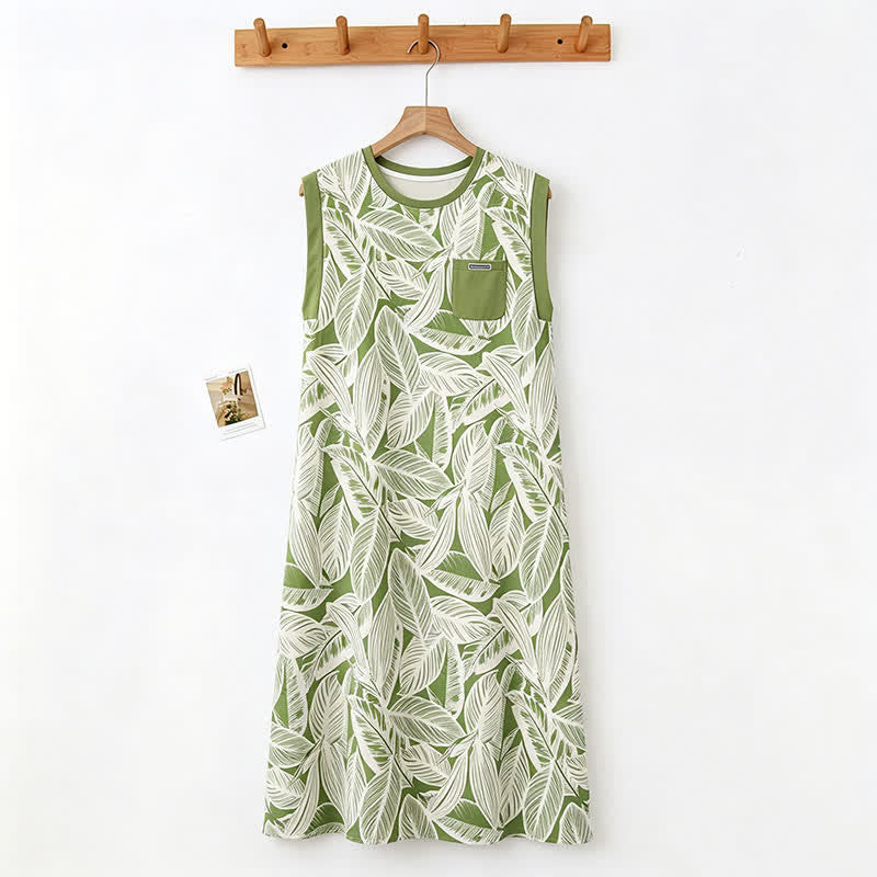 Robe d'intérieur sans manches en coton botanique - image 1