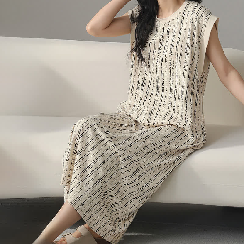 Chemise de nuit sans manches en coton style Artistic Line - image 4