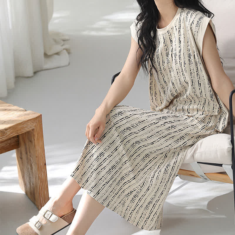 Chemise de nuit sans manches en coton style Artistic Line - image 6