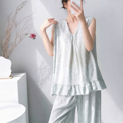 Pyjama à motif floral discret - image 2