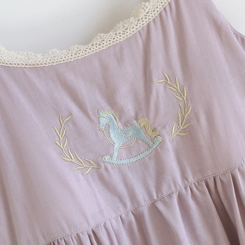 Ensemble nuisette et plaid avec broderie poney - image 8