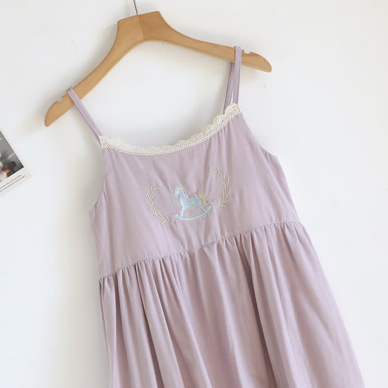 Ensemble nuisette et plaid avec broderie poney - image 7