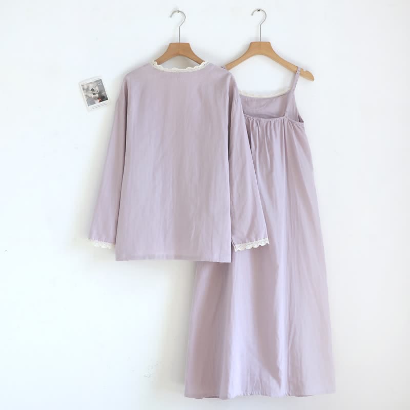 Ensemble nuisette et plaid avec broderie poney - image 2