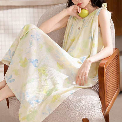 Chemise de nuit de style champêtre à motifs floraux et de feuilles - image 7