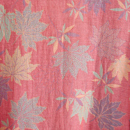 Peignoir de style kimono en coton double épaisseur à motif de feuille d'érable - image 7