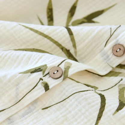 Ensemble pyjama en coton à imprimé botanique bambou - image 7