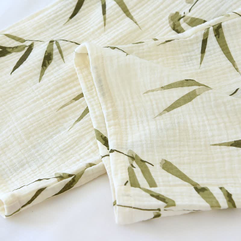 Ensemble pyjama en coton à imprimé botanique bambou - image 10