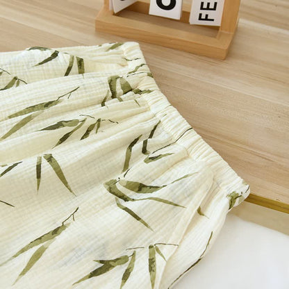 Ensemble pyjama en coton à imprimé botanique bambou - image 8