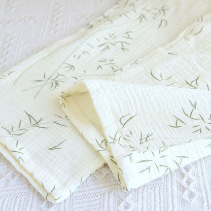 Pyjama en coton double épaisseur à motif de feuilles de bambou - image 9