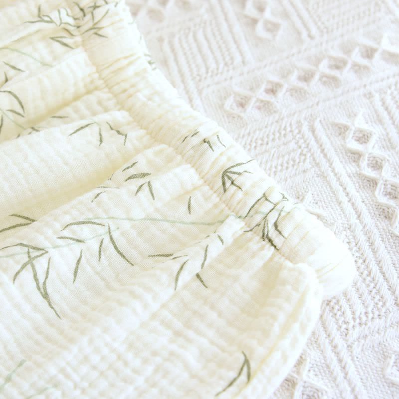 Pyjama en coton double épaisseur à motif de feuilles de bambou - image 8