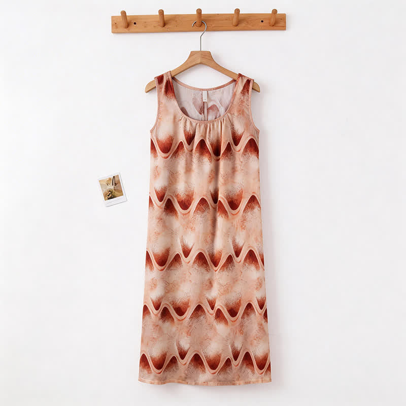 Nuisette sans manches à motif de vagues artistiques - image 6