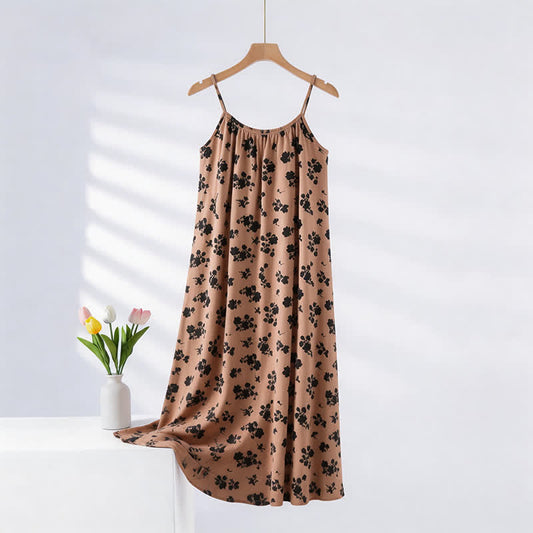 Chemise de nuit vintage à motifs floraux - abricot - XXL - image 0