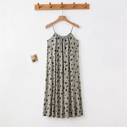 Chemise de nuit vintage à motifs floraux et de feuilles - image 4