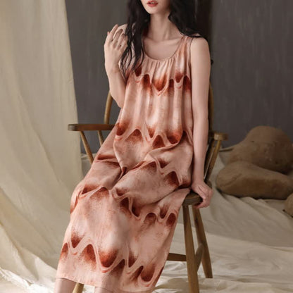 Nuisette sans manches à motif de vagues artistiques - image 1