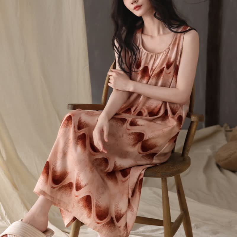 Nuisette sans manches à motif de vagues artistiques - image 2