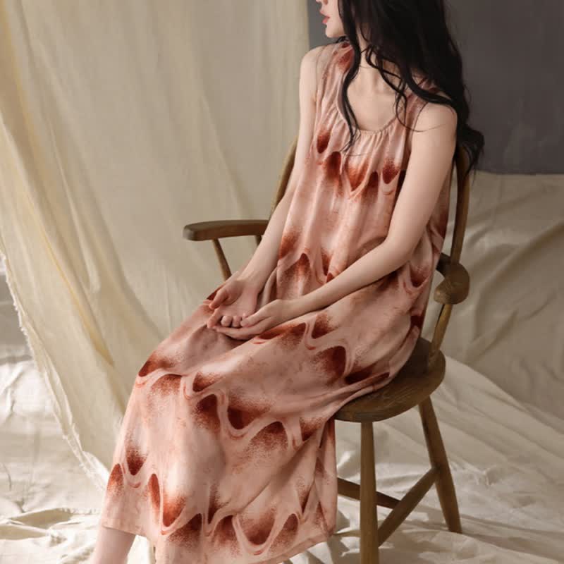 Nuisette sans manches à motif de vagues artistiques - image 3