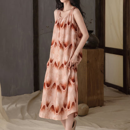 Nuisette sans manches à motif de vagues artistiques - image 4