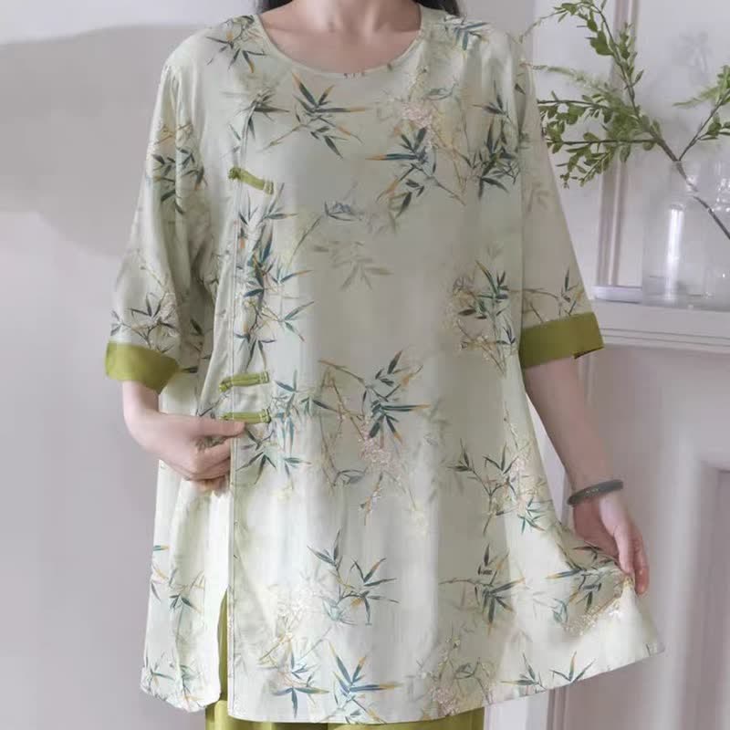 Ensemble de vêtements d'intérieur élégants en bambou de style oriental - image 6